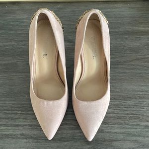 Pink and gold heels